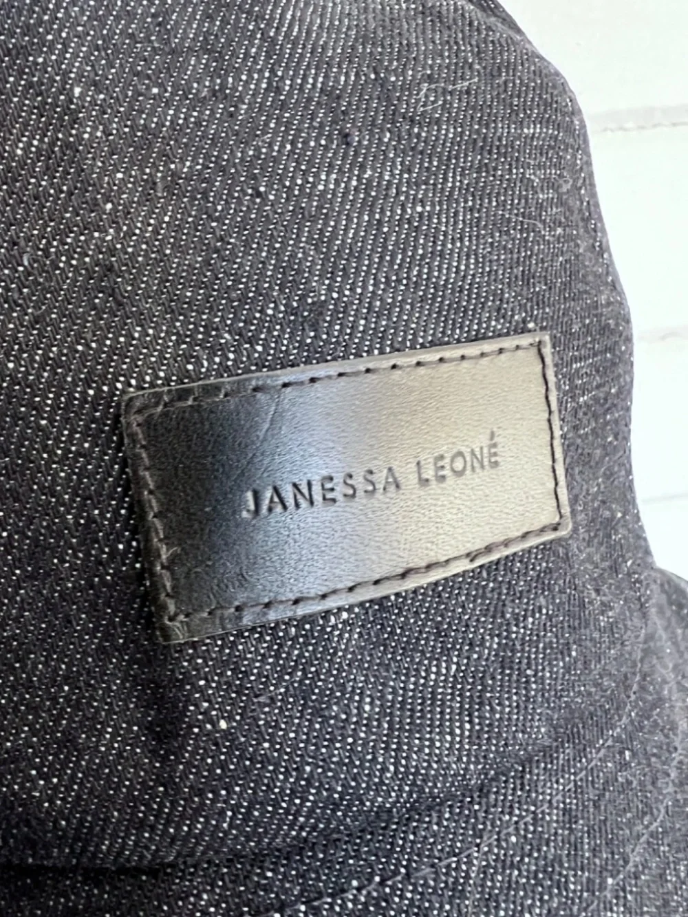 Janessa Leone Black Denim Bucket Hat